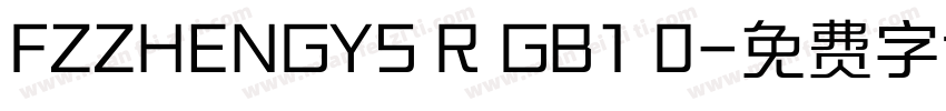 FZZHENGYS R GB1 0字体转换